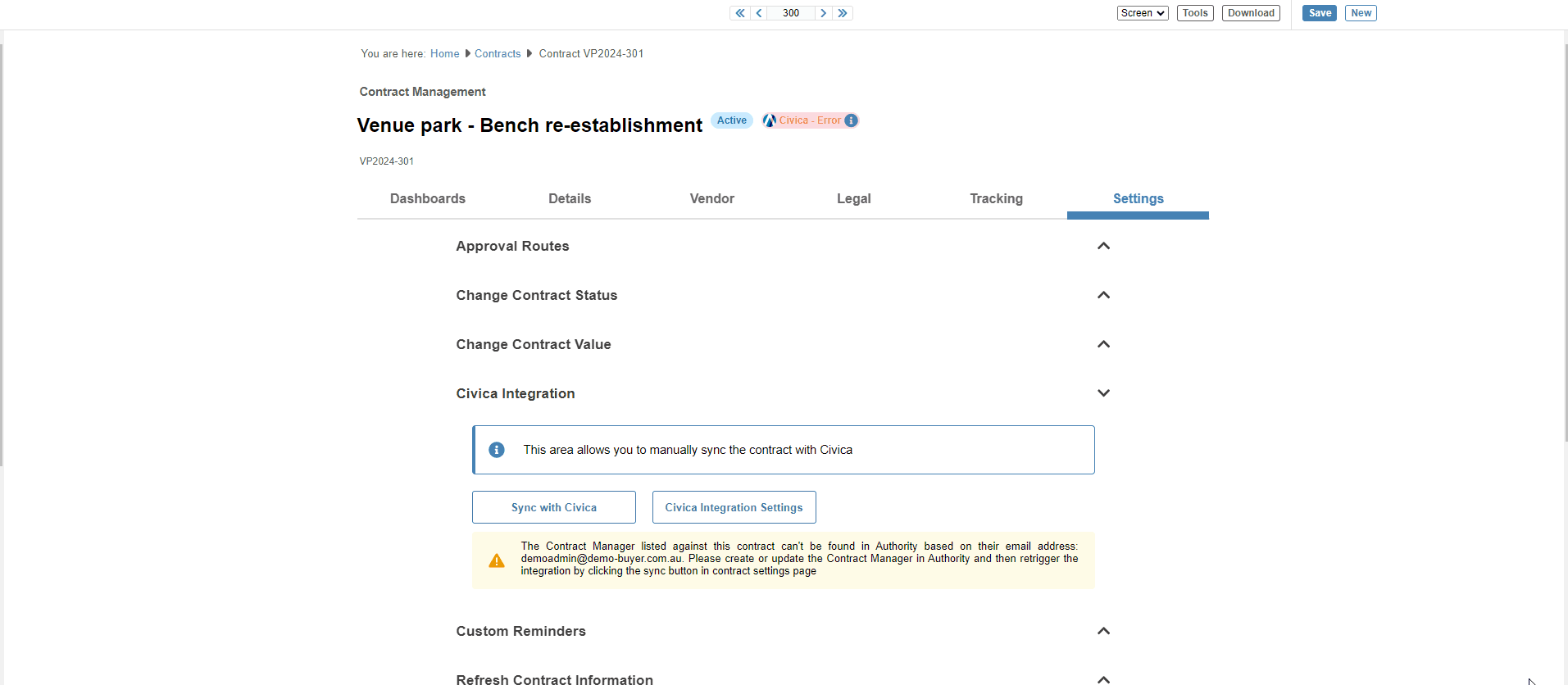 Civica Integration - Contract Manager Not Found.gif